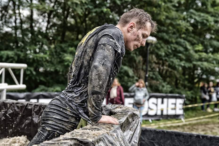 Damian Łąkas podczas intensywnego treningu